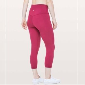 Cranberry Lululemon Align leggings size 8